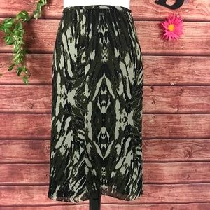 Le Suit Skirt Plus size 18 Olive Green Black Sheer Camouflage Knee A Line Modest